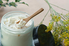 Load image into Gallery viewer, pure unadulterated body butter with Lavender and Red Mandarin scent in a large glass tub.